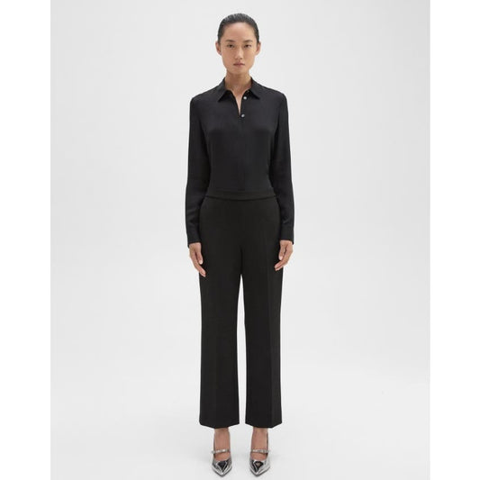 THEORY Treeca 4K Pull-On Pant in Double-Knit Jersey Black