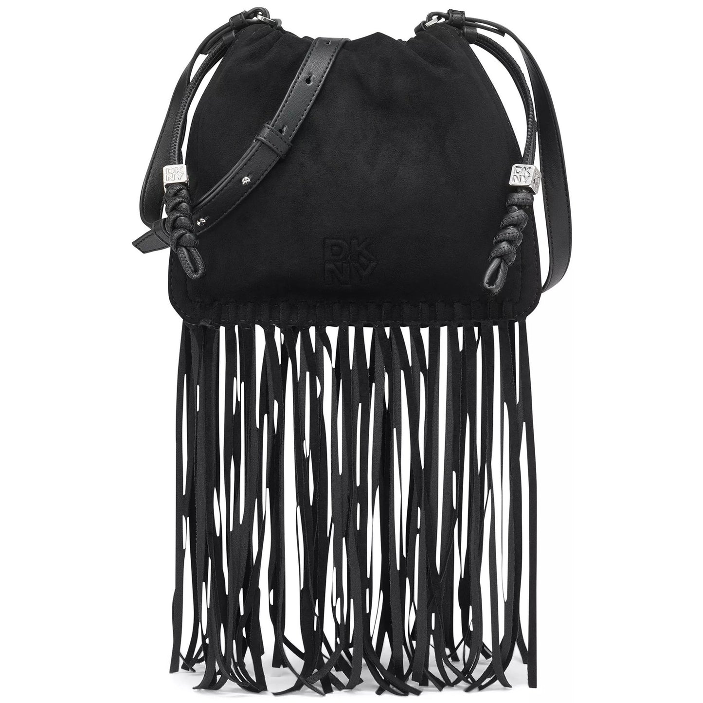 DKNY Halle Small Drawstring Crossbody in Black
