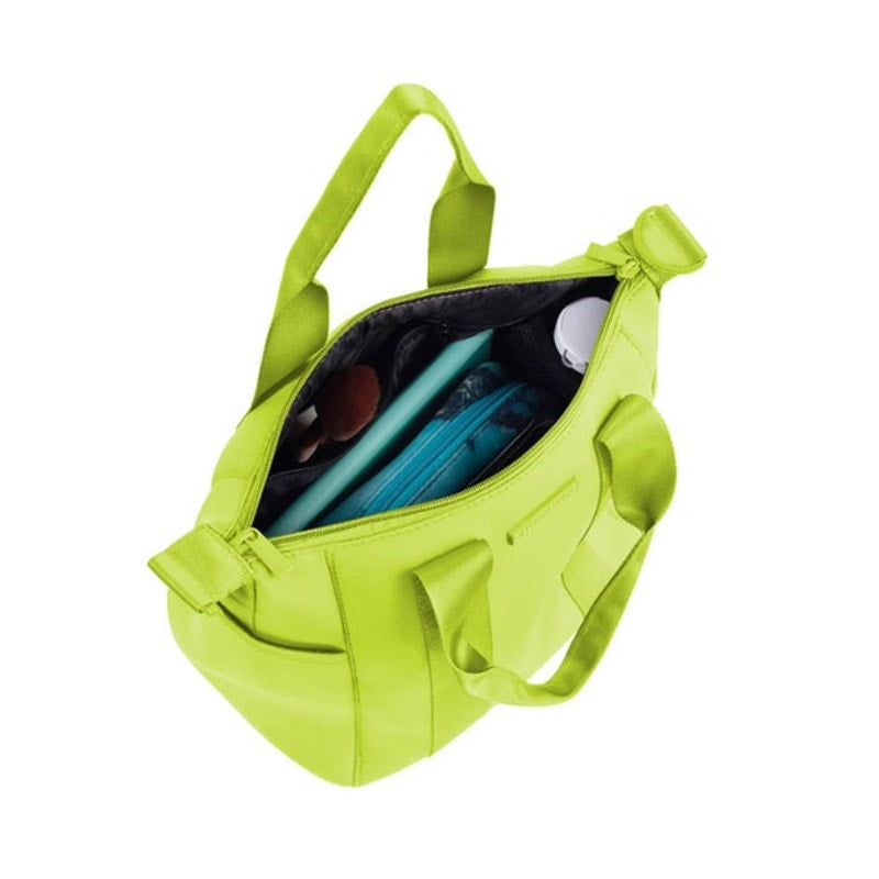 MyTagalongs Ladies Neon Lime Green Mini Commuter Neoprene Bag, Everleigh Mojito