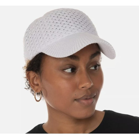 INC International Concepts Ladies White Knit Hat, One Size