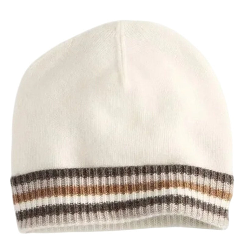 Charter Club 100% Cashmere Cuffed Beanie in Warm Praline Cream