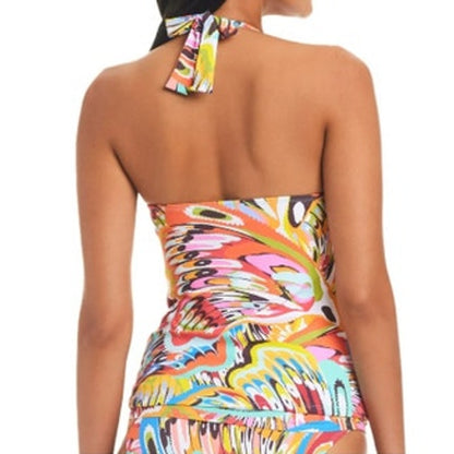 Bleu by Rod Beattie Women's Break the Mold Halter Tankini Top in Multi
