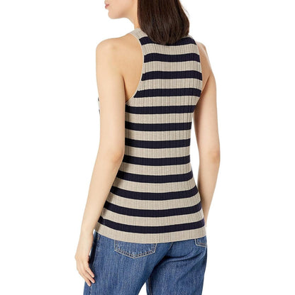 THEORY Women's Striped Tank Top in Merino Wool, Size Small