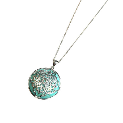 R. H. Macy Silver & Turquoise Filigree Necklace