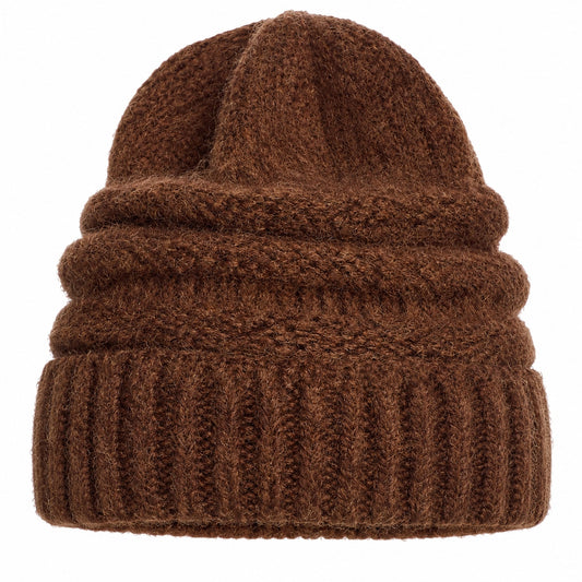 Kyi Kyi Women's Knit Beanie Hat In Brown
