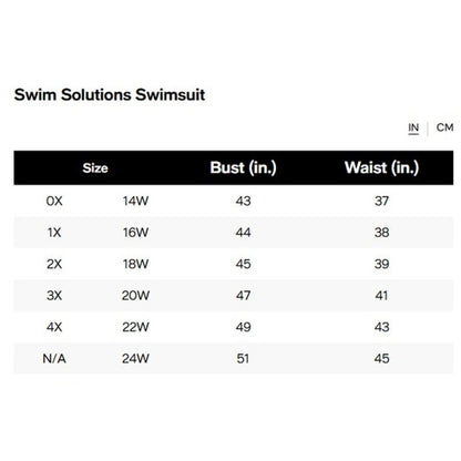 Swim Solutions Women's Printed Triple Tier Tankini Top In Black White