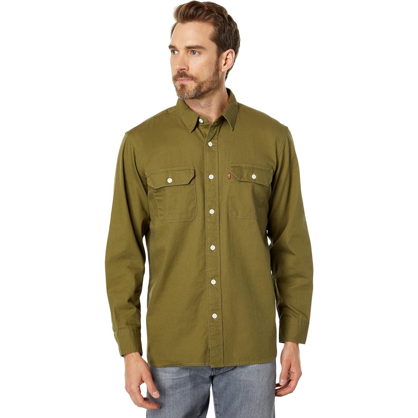 Levi's® Men's Classic Worker Relaxed Fit Shirt In Martini Olive