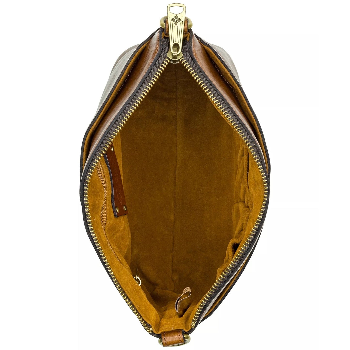 Patricia Nash Arlee Small Leather Crossbody Bag In Cognac