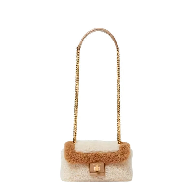Kate Spade Evelyn Faux Shearling Small Shoulder Crossbody