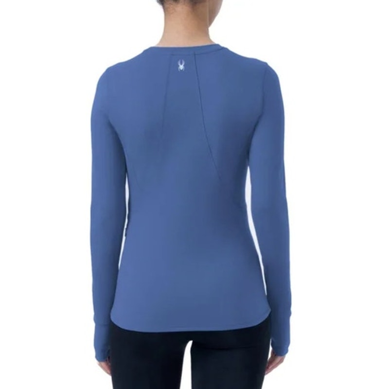 Spyder Active Ladies Blue Long Sleeve Top w/ Pockets & Thumb Holes, Size Medium