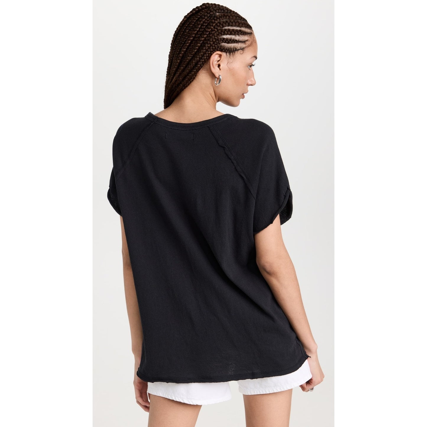 Free People Women's New York State Tee In Black & Red Rose