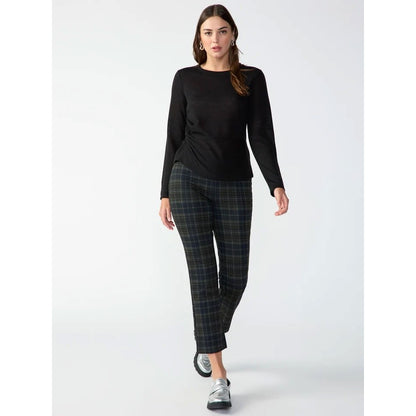 Sanctuary Ladies Carnaby Kick Crop Pants In Black Brown Multi