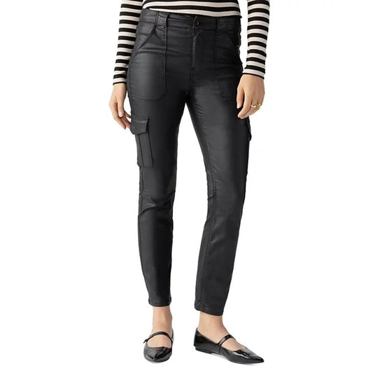 Sanctuary Women's Sculpted "Hayden" Cargo Pants in Black, Size 28