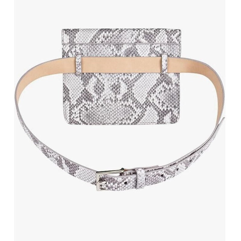 CALVIN KLEIN Wide Flap Embossed Monogram Belt Bag With Buckle