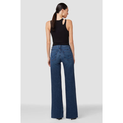 Hudson Rosie High Rise Wide Leg Jeans in Dover Blue