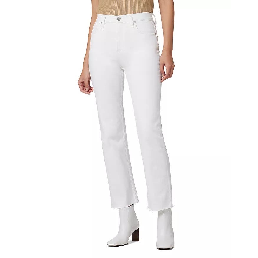 Hudson Remi High-Rise Straight Crop Jean In White, Size 31