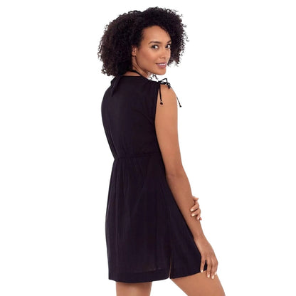 Lauren Ralph Lauren Crushed Farrah Swim Cover-Up Dress In Black