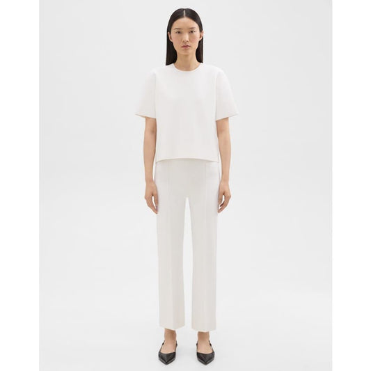 Theory Ladies Cropped Flare Pant in Crepe Knit, Size Large