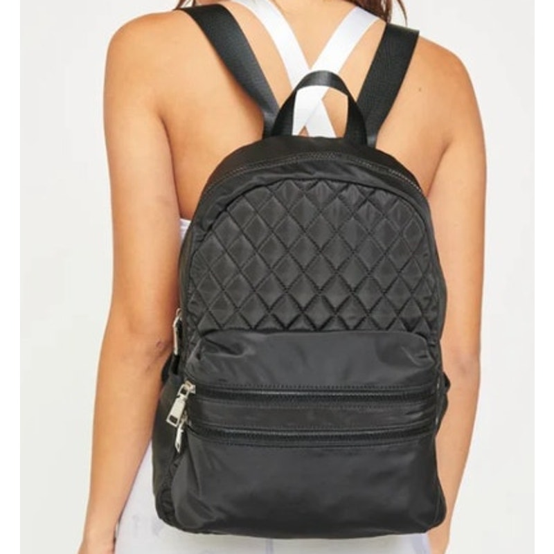 Urban Expressions Black Quilted "Bailey" Backpack