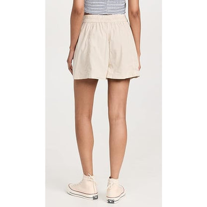 Free People Women's Get Free Poplin Tan Pull On Shorts