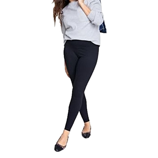 On 34th Women's Mid-Rise Ankle-Length Leggings in Deep Black