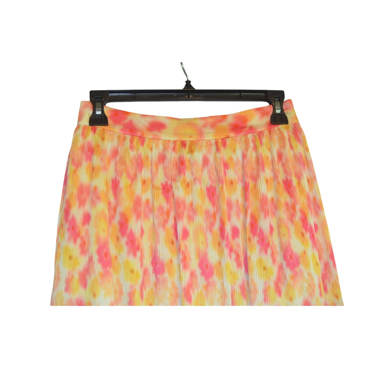 HUGO BOSS Women's Printed Pleated Maxi Skirt in Yellow Pink Floral
