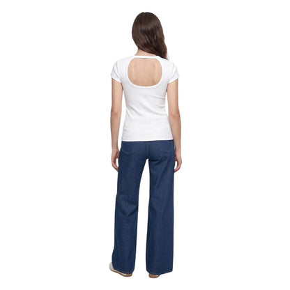 Hugo BOSS Orange Women's Esima Back Cutout Top in White
