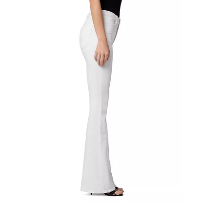 Hudson Holly High Rise Flared Jeans in White Horse