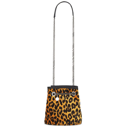 Stella McCartney Women's "Falabella" Shoulder Bag in Leopard Jacquard Tan