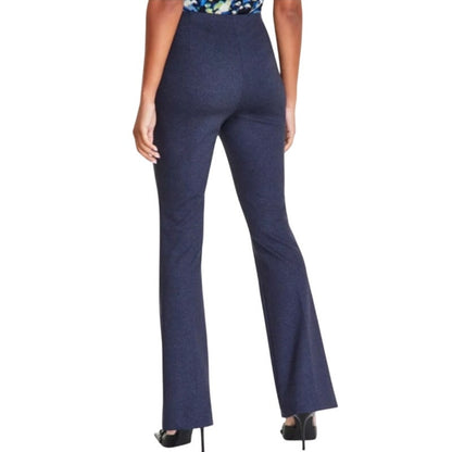 Bar III Women's High-Rise Imitation Denim Pull-On Dress Pants in Navy Blue