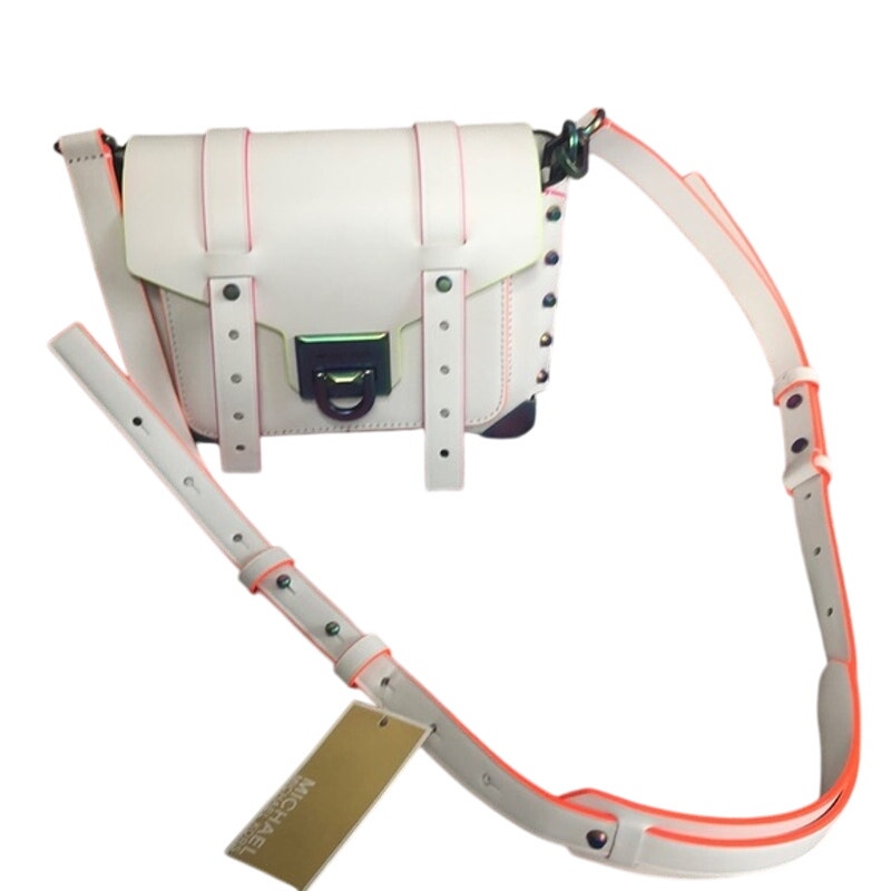 Michael Kors Holographic Optic White Messenger Bag, “Manhattan”, NWT!