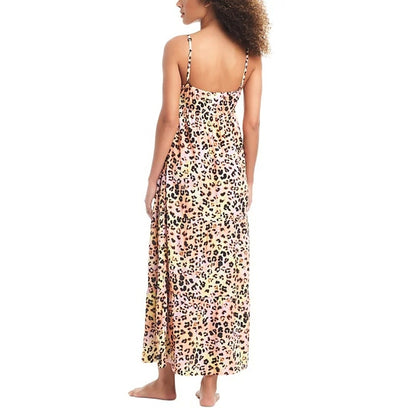 Bar III Women's Animal-Print Swim Cover-Up Maxi Dress Multicolor