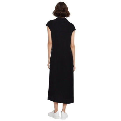 Three Dots Women's Mackenzie Duster Knit Sweater Dress in Black