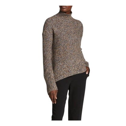 THEORY Karenia Cashmere Turtleneck Sweater Soft Denim Multi, PS