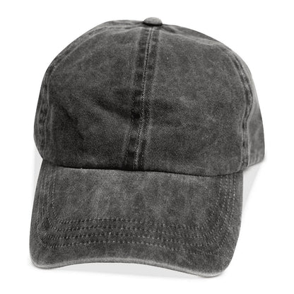 Jenni Washed Baseball Hat In Denim Black