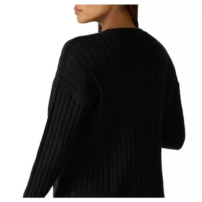 Sanctuary Ribbed Knit Sweater In Black