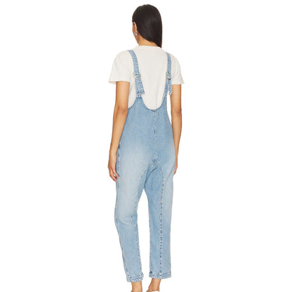 Free People We The Free High Roller Jumpsuit in Kansas Light Blue