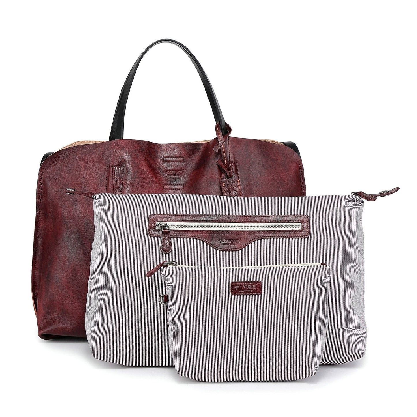 OLD TREND Women's Genuine Leather "Forest Island" Carryall Bag in Rusty Red