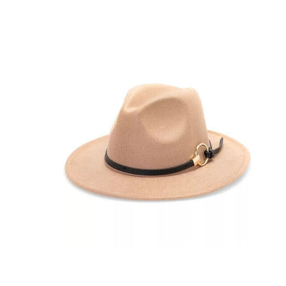 INC International Concepts Ladies Koe Camel Brown Fedora Sun Hat w/ O-Ring Band