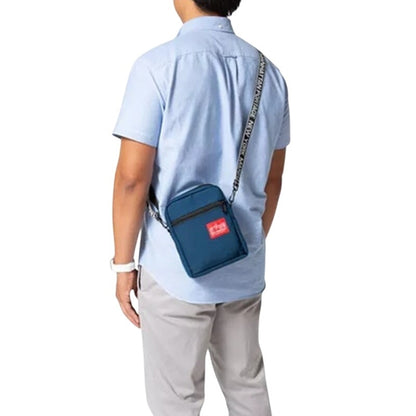 Manhattan Portage Signature "Emblem City Lights" Crossbody Bag in Navy Blue