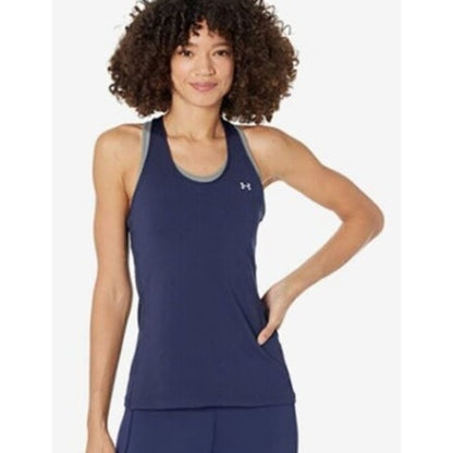 Under Armour Navy Blue Athletic Racerback Tank Top