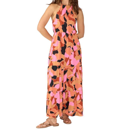 Sanctuary Ladies Backless Maxi Dress in Solar Power Print