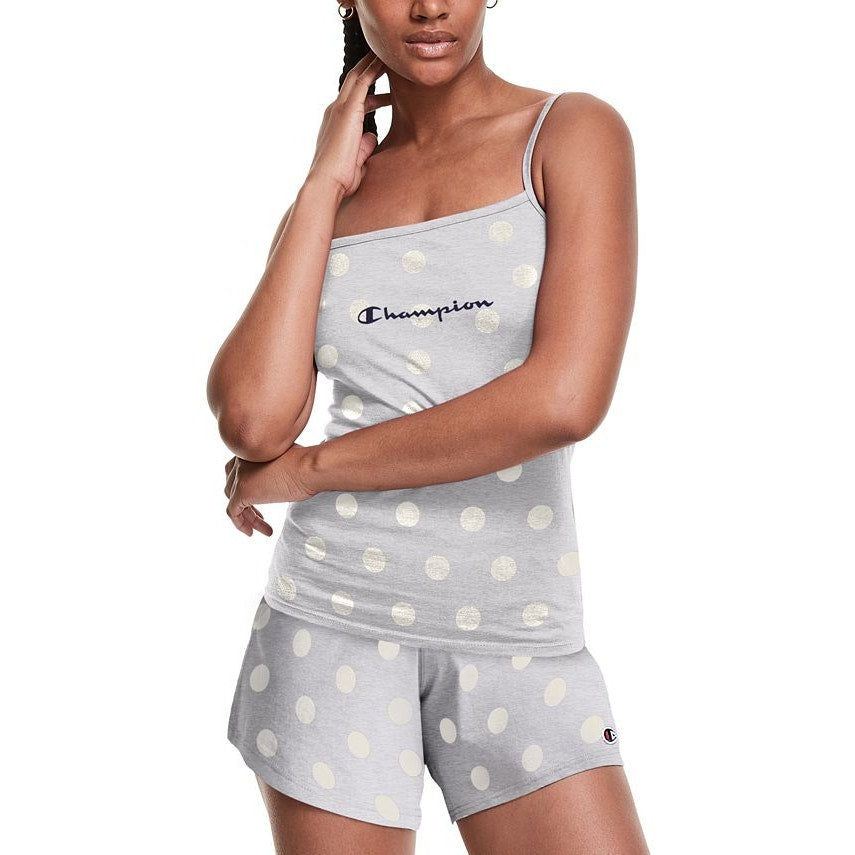 CHAMPION Cami & Shorts Lounge Pajama Set In Heather Gray