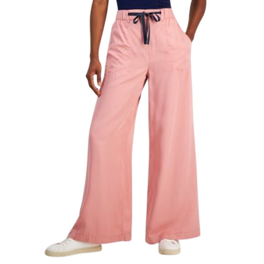 Nautica Jeans Women's Contrast-Tie Wide Leg Pants in Bridal Rose Pink