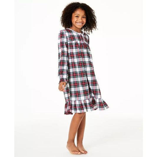 FAMILY PAJAMAS Matching Kids Stewart Plaid Nightgown