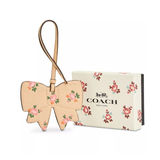 COACH Ladies Boxed Floral Printed Bow Bag Ornament