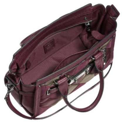 COACH SWAGGER 21 Canyon Quilt Carryall 55511 Oxblood Leather NWT $450