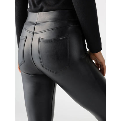 Sanctuary Runway Semi High Rise Legging In Slick Black