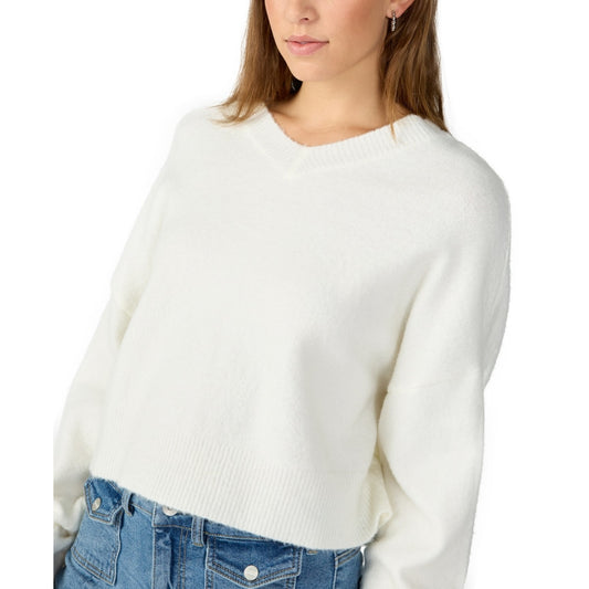 Sanctuary Women's Easy Breezy V-Neck Pullover Sweater In Milk