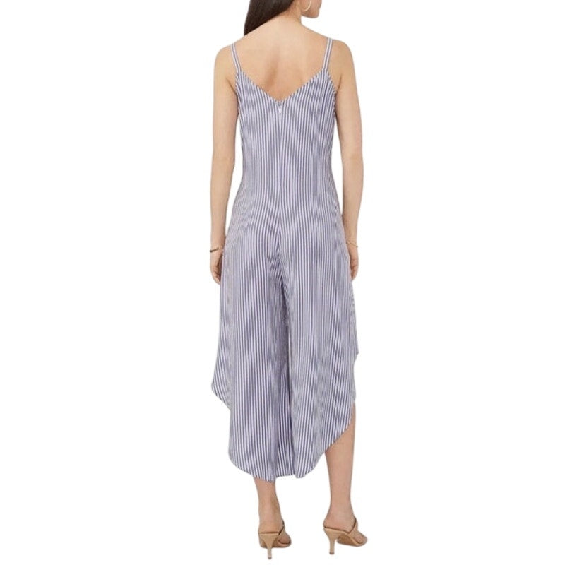Vince Camuto Women's Sleeveless Wide-Leg Jumpsuit in Blue & White Stripes